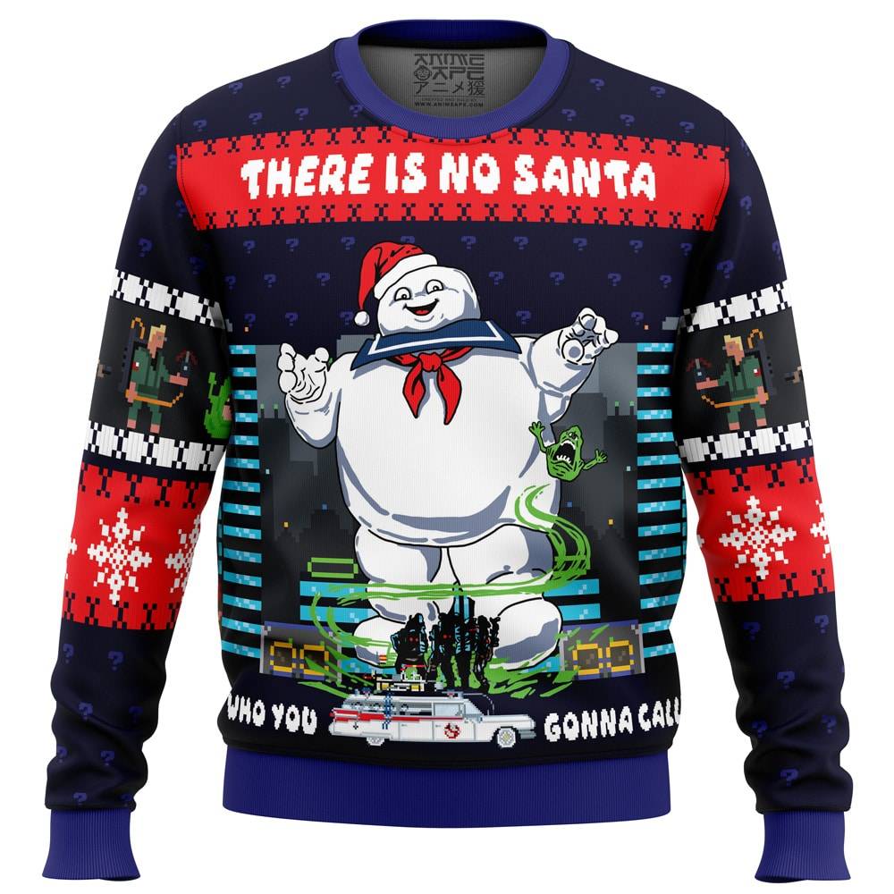 There Is No Santa Ghostbusters Ugly Christmas Sweater Perfect And Unique Gifts For Adults Kids On Christmas