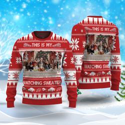 This Is My Christmas Movie Watching Red Truck Family Sweater Shirt Perfect And Unique Gifts For Adults Kids On Christmas