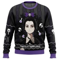 This is my Happy Face Wednesday Addams Ugly Christmas Sweater Perfect And Unique Gifts For Adults Kids On Christmas