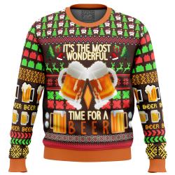 Time for a Beer Ugly Christmas Sweater Perfect And Unique Gifts For Adults Kids On Christmas