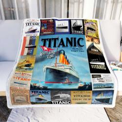 Movie Titanic Graphic Fleece Sherpa Blanket For Kids Birthday Perfect Gifts For Family On Christmas
