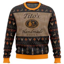 Tito Vodka Ugly Christmas Sweater Perfect And Unique Gifts For Adults Kids On Christmas Holiday