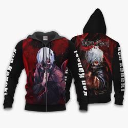 Anime Tokyo Ghoul Ken Kaneki Hoodie Shirt Anime Zip Jacket Perfect And Unique Gifts For Otaku Anime Fans On Christmas