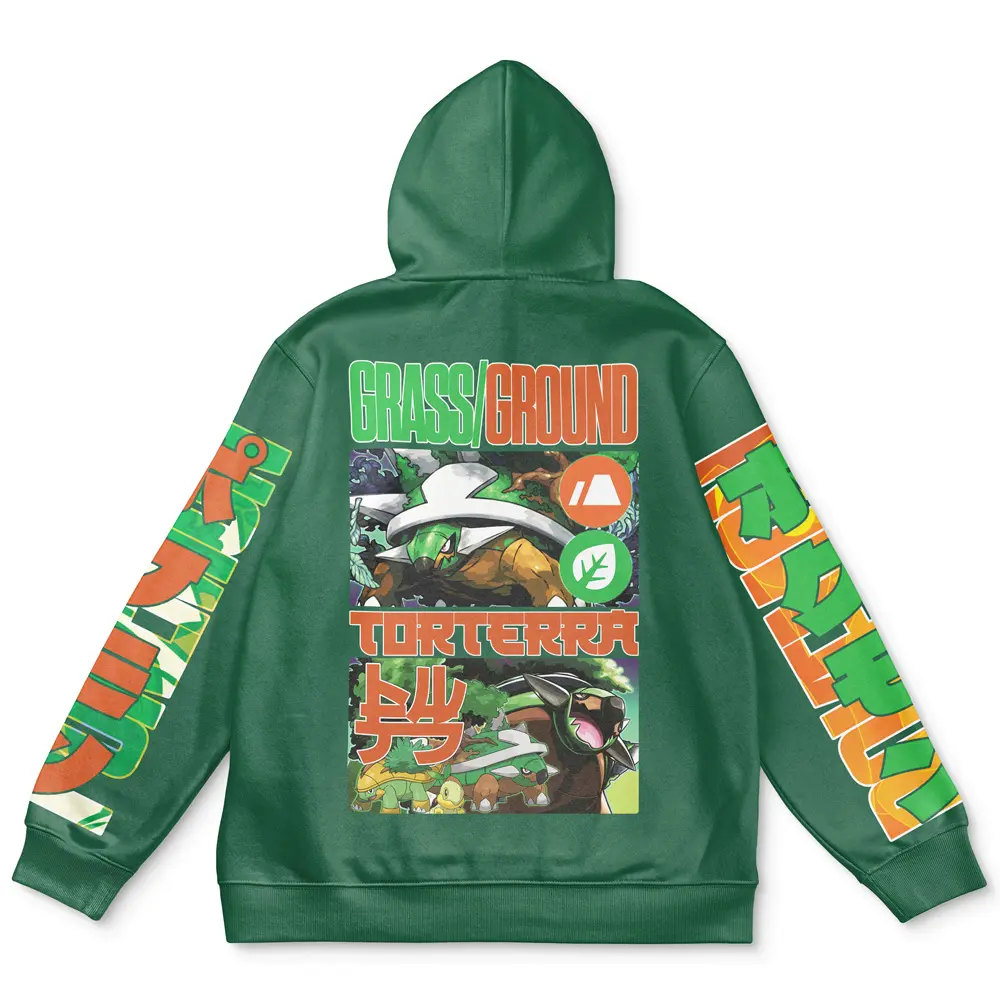 Anime Torterra Pokemon Streetwear Hoodie Perfect And Unique Gifts For Otaku Anime Fans On Christmas