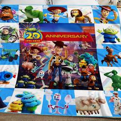 Anime oy Story Andy And Woody Disney Fleece Sherpa Blanket Perfect Gifts For Family On Christmas