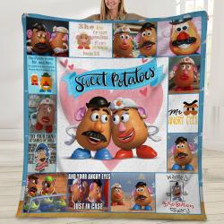 Anime Toy Story Mr Mrs Potato Head Fleece Sherpa Blanket Perfect And Unique Gifts For Family On Christmas