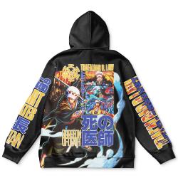 Anime Trafalgar D. Law V3 One Piece Streetwear Hoodie Perfect And Unique Gifts For Otaku Anime Fans On Christmas