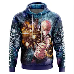 Anime Trippy Genos One Punch Man Hoodie Perfect And Unique Gifts For Otaku Anime Fans On Christmas