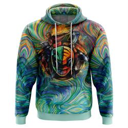 Anime Trippy Green White Power Rangers Hoodie Perfect And Unique Gifts For Otaku Anime Fans On Christmas