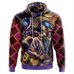 Anime Trippy Jotaro Kujo JoJo's Bizarre Adventure Hoodie Perfect And Unique Gifts For Otaku Anime Fans On Christmas