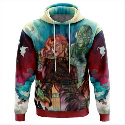 Anime Trippy Kakyoin Hierophant Green Jojo's Bizarre Adventure Hoodie Perfect And Unique Gifts For Otaku Anime Fans On Christmas