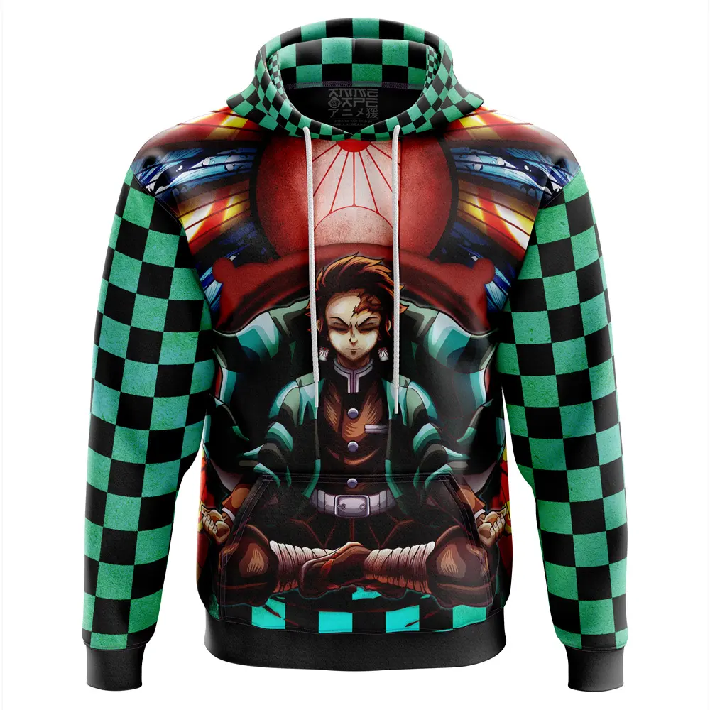 Anime Trippy Kamado Tanjiro Demon Slayer Hoodie Perfect And Unique Gifts For Otaku Anime Fans On Christmas