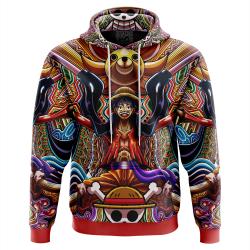 Anime Trippy Monkey D. Luffy One Piece Hoodie Perfect And Unique Gifts For Otaku Anime Fans On Christmas