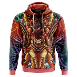 Anime Trippy Natsu Dragneel x Igneel Fairy Tail Hoodie Perfect And Unique Gifts For Otaku Anime Fans On Christmas