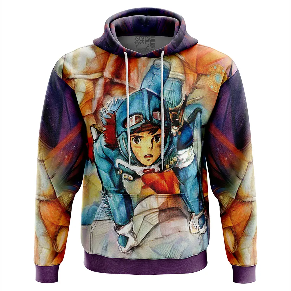Anime Trippy Nausicaa of the Valley of the Wind Studio Ghibli Hoodie Perfect And Unique Gifts For Otaku Anime Fans On Christmas