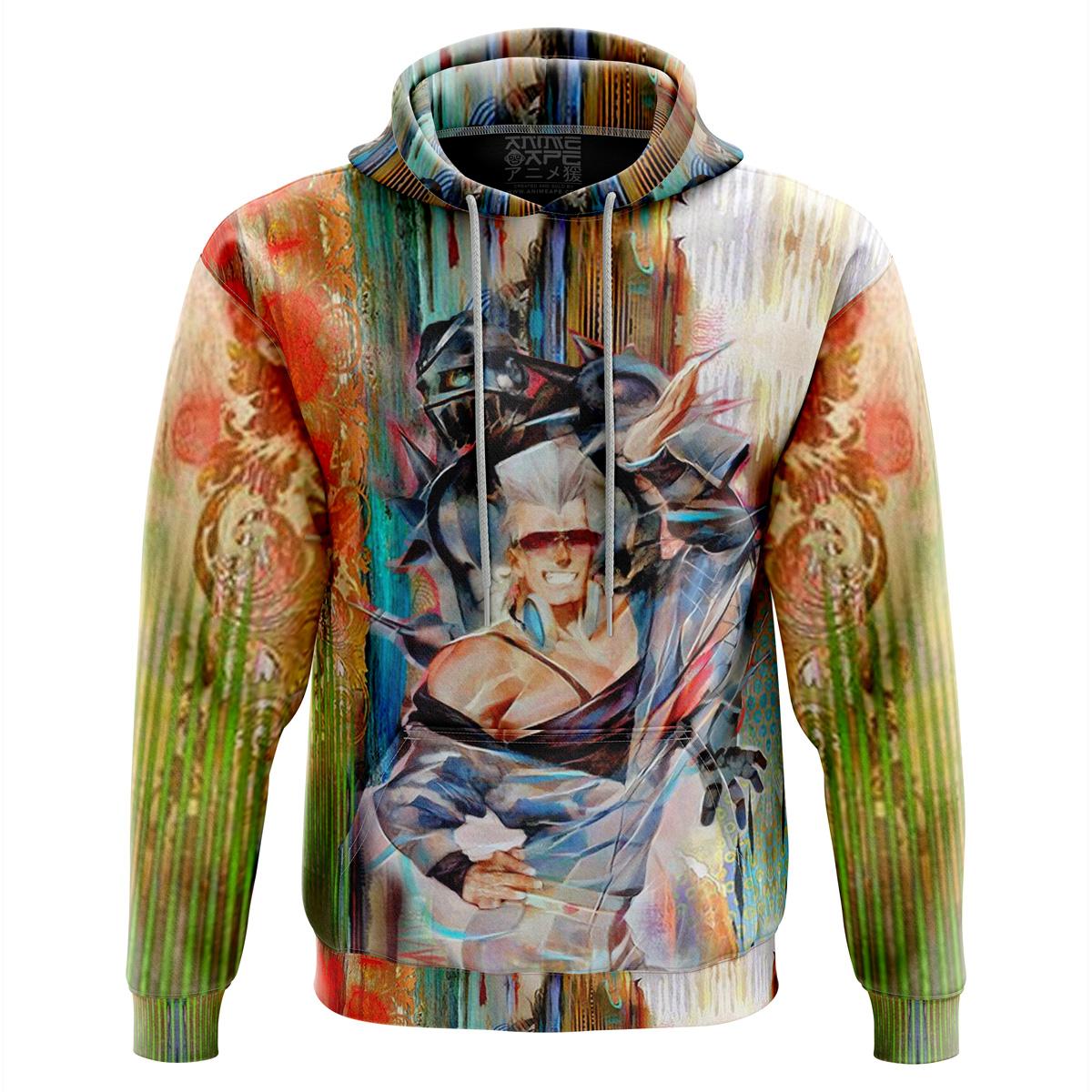 Anime Trippy Polnareff Silver Chariot Jojo's Bizarre Adventure Hoodie Perfect And Unique Gifts For Otaku Anime Fans On Christmas