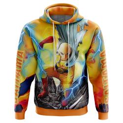 Anime Trippy Power Saitama One Punch Man Hoodie Perfect And Unique Gifts For Otaku Anime Fans On Christmas
