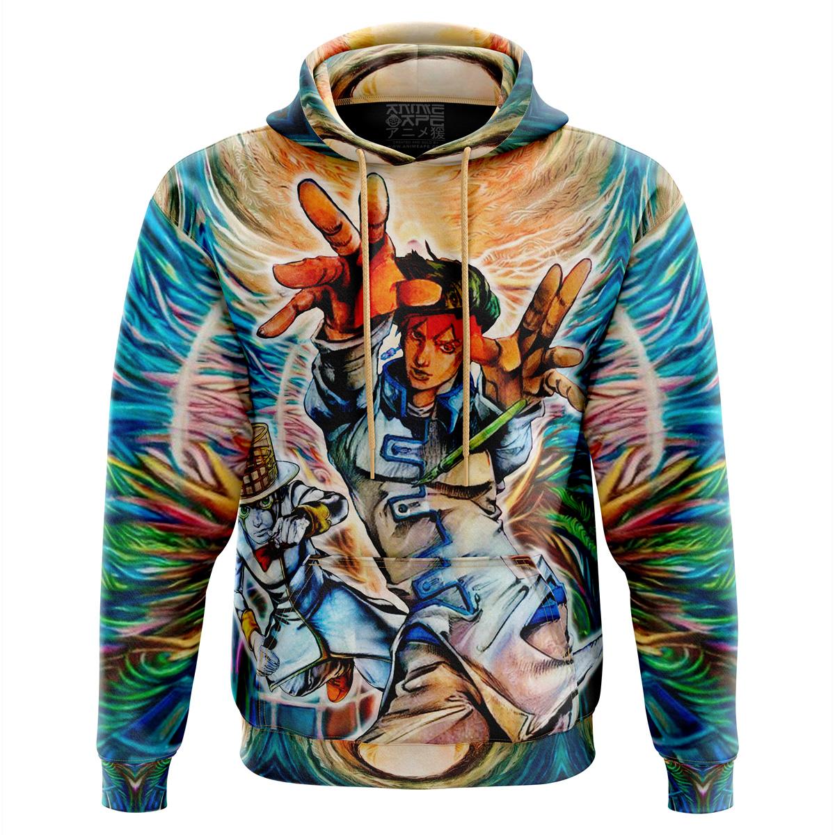 Anime Trippy Rohan Kishibe Heaven's Door Jojo's Bizarre Adventure Hoodie Perfect And Unique Gifts For Otaku On Christmas