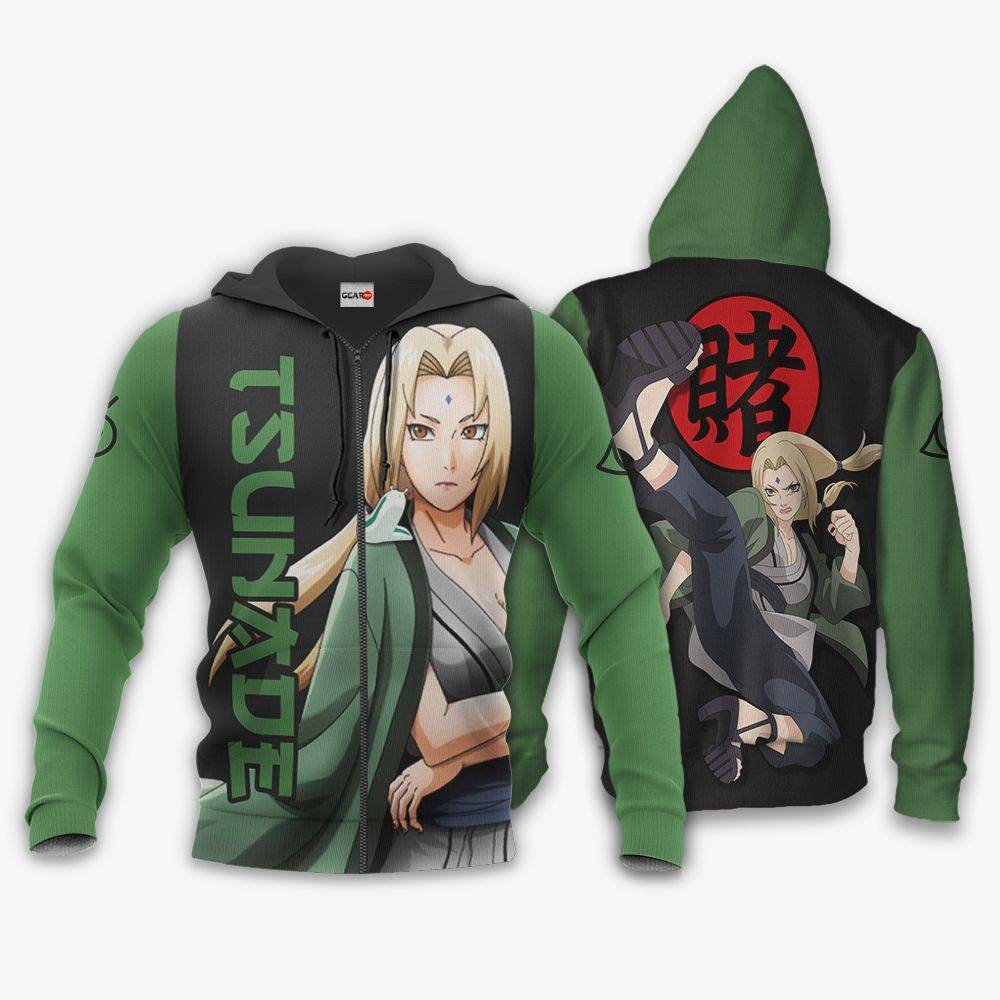 Anime Tsunade Hoodie Shirt Anime Zip Jacket Perfect And Unique Gifts For Otaku Anime Fans On Christmas