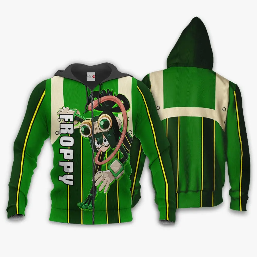 Anime Tsuyu Asui Hoodie Custom Anime My Hero Academia Perfect And Unique Gifts For Otaku Anime Fans On Christmas