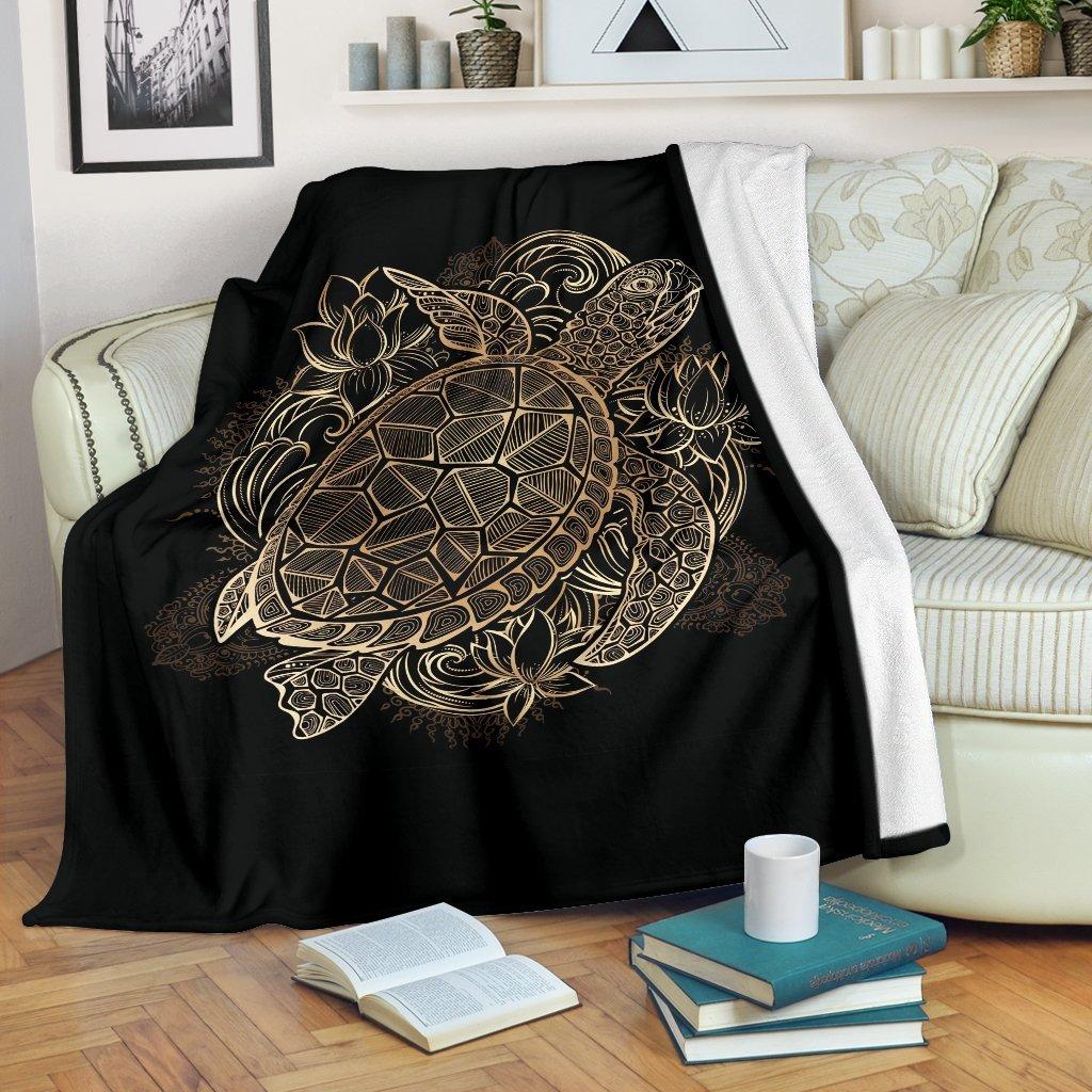 Animal Turtle Premium Fleece Sherpa Blanket Perfect And Unique Gifts For Family On Christmas Holiday