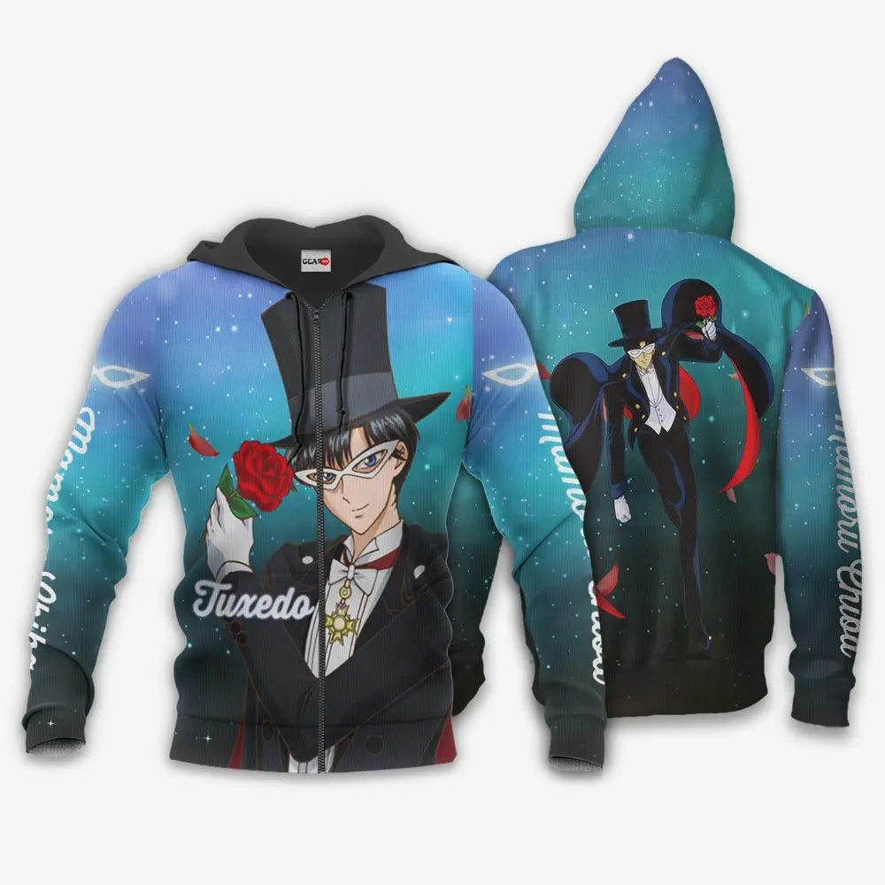Anime Tuxedo Hoodie Sailor Moon Anime Perfect And Unique Gifts For Otaku Anime Fans On Christmas