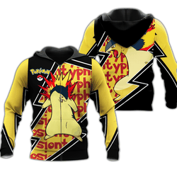 Anime Typhlosion Zip Hoodie Costume Shirt Fan Gift Idea Perfect And Unique Gifts For Otaku Anime Fans On Christmas