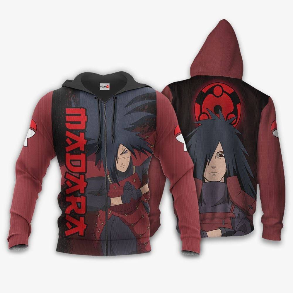 Anime Uchiha Madara Hoodie Shirt Sharingan Eyes Anime Zip Jacket Perfect And Unique Gifts For Otaku Anime Fans On Christmas