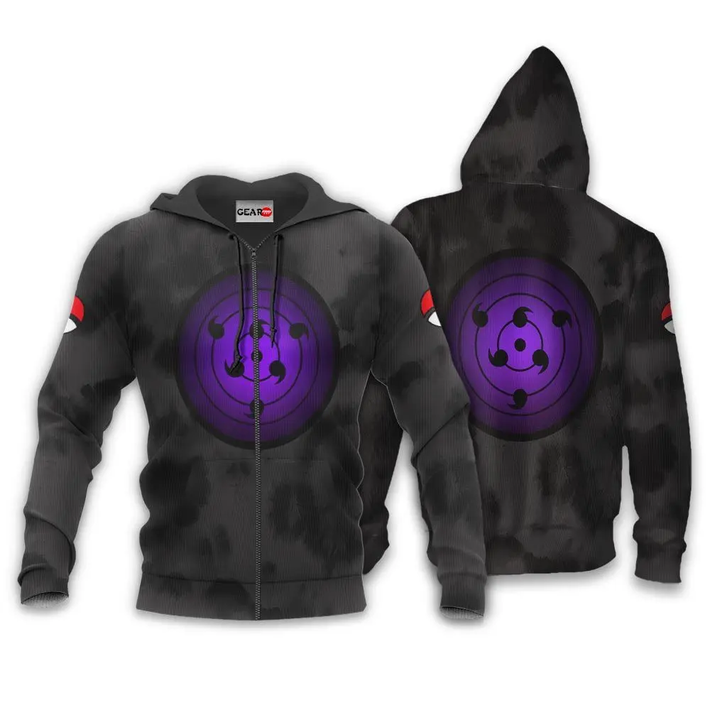 Anime Uchiha Rinnegan Eyes Hoodie Custom Anime NRT Perfect And Unique Gifts For Otaku Anime Fans On Christmas