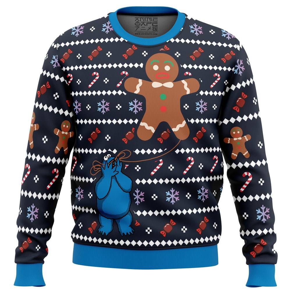 Ugly Cookie! Cookie Monster Ugly Christmas Sweater Perfect And Unique Gifts For Adults Kids On Christmas