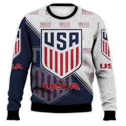 USA National Soccer Team Qatar World Cup 2022 Champions Ugly Sweater Perfect And Unique Gifts For Adults Kids On Christmas