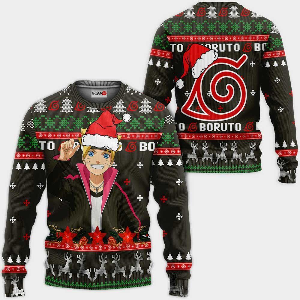 Uzumaki BRT Ugly Christmas Sweater Custom BRT Anime Xmas Gifts Perfect And Unique Gifts For Adults Kids On Christmas