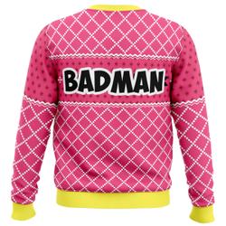 Vegeta Pink Badman Dragon Ball Z Ugly Christmas Sweater Perfect And Unique Gifts For Adults Kids On Christmas