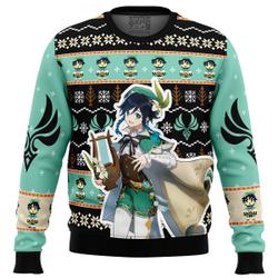 Venti Genshin Impact Ugly Christmas Sweater Perfect And Unique Gifts For Adults Kids On Christmas