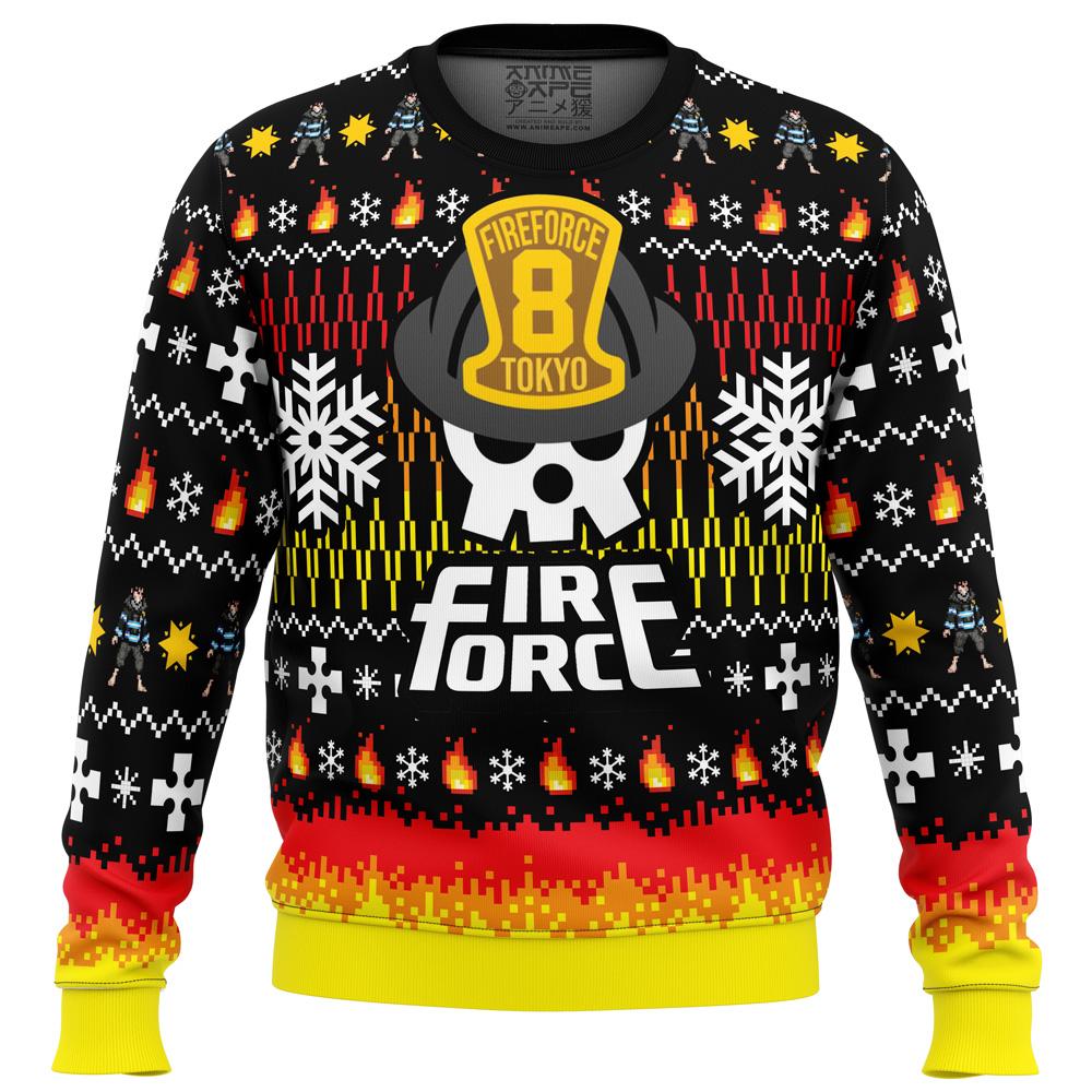 We Didn't Start the Fire this Christmas Fire Force Ugly Christmas Sweater Perfect And Unique Gifts For Adults Kids On Christmas