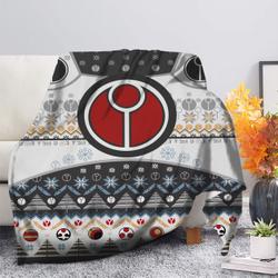Movie White Warhammer 40K Christmas Premium Fleece Sherpa Blanket Perfect Gifts For Family On Christmas