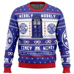Wibbly Wobbly Doctor Who Ugly Christmas Sweater Perfect And Unique Gifts For Adults Kids On Christmas