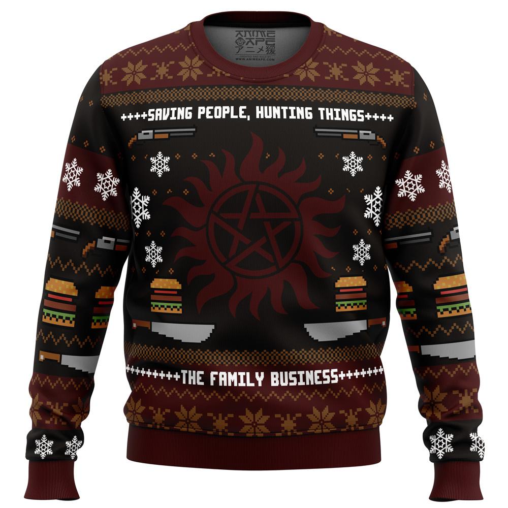 Winchester Christmas Supernatural Ugly Christmas Sweater Perfect And Unique Gifts For Adults Kids On Christmas