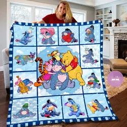 Anime Winnie The Pooh Eeyore Christmas Gifts For Kids Fleece Fleece Sherpa Blanket Perfect Gifts For Family On Christmas