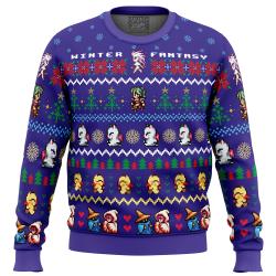 Winter Fantasy Final Fantasy Ugly Christmas Sweater Perfect And Unique Gifts For Adults Kids On Christmas