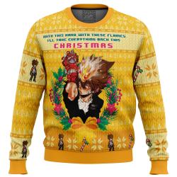 With This Hand, With These Flames Katekyo Hitman Reborn Ugly Christmas Sweater Perfect And Unique Gifts For Adults On Christmas