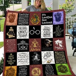 Movie Wizard Witch Magic Movie Fans Lover Quilt Fleece Sherpa Blanket Perfect Gifts For Family On Christmas