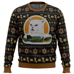 Woman Yelling At Cat Meme V2 Ugly Christmas Sweater Perfect And Unique Gifts For Adults Kids On Christmas