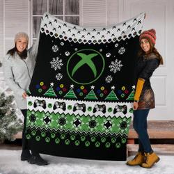 Movie Xbox Ugly Christmas Custom Fleece Sherpa Blanket Home Decor Perfect Gifts For Family On Christmas