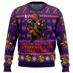 You Met With a Terrible Fate The Legend of Zelda Ugly Christmas Sweater Perfect And Unique Gifts For Adults Kids On Christmas