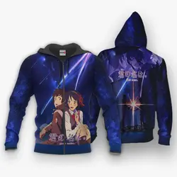 Anime Your Name Anime Hoodie Custom Jacket Shirts Perfect And Unique Gifts For Otaku Anime Fans On Christmas
