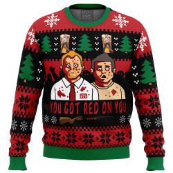 You've Got Red On You Shaun of the Dead Ugly Christmas Sweater Perfect And Unique Gifts For Adults Kids On Christmas