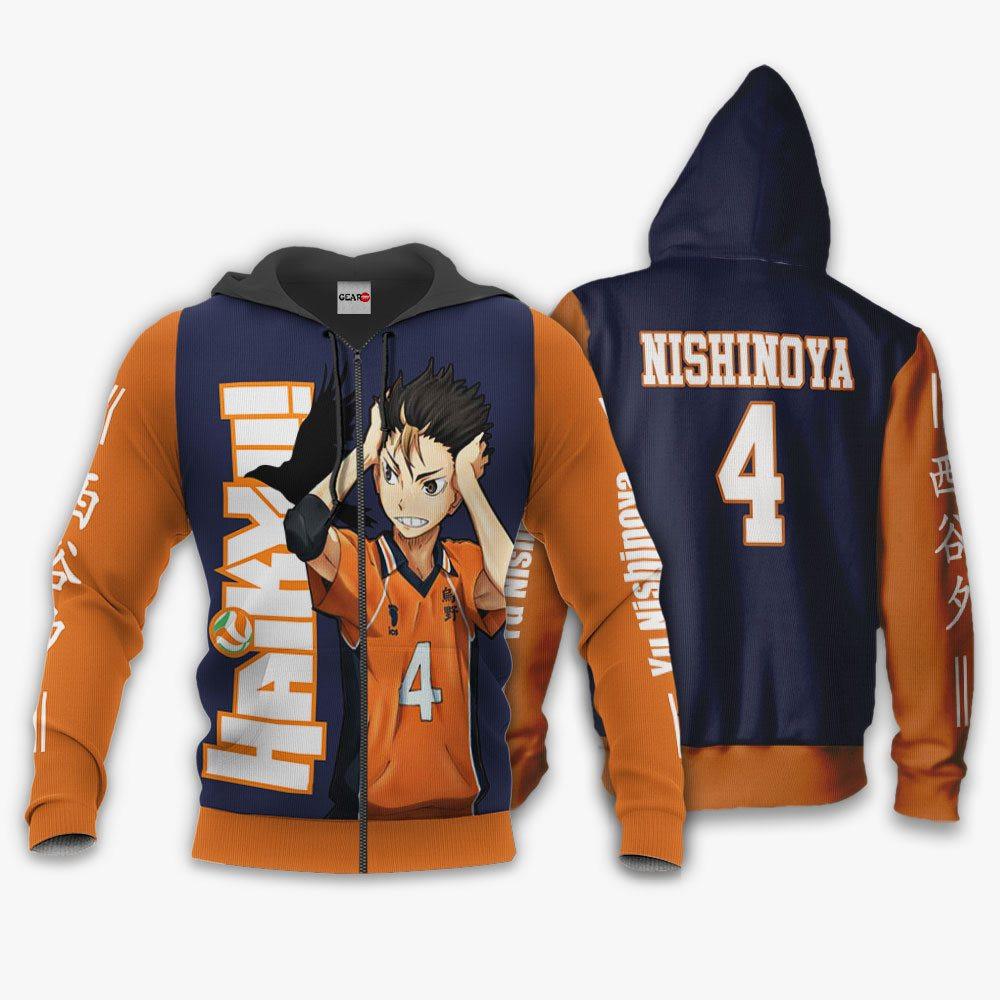 Anime Yu Nishinoya Hoodie Custom Anime Karasuno Perfect And Unique Gifts For Otaku Anime Fans On Christmas