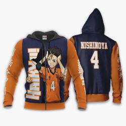 Anime Yu Nishinoya Hoodie Custom Anime Karasuno Perfect And Unique Gifts For Otaku Anime Fans On Christmas