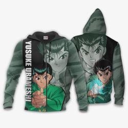 Anime Yusuke Urameshi Hoodie Custom Yu Yu Hakusho Anime Shirts Perfect And Unique Gifts For Otaku Anime Fans On Christmas